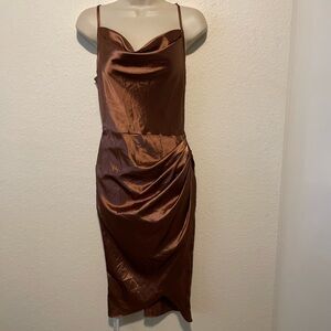 CIDER Brass Color Dress. NWT. SZ S